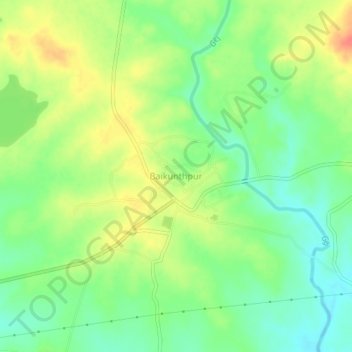 Mappa topografica Baikunthpur, altitudine, rilievo