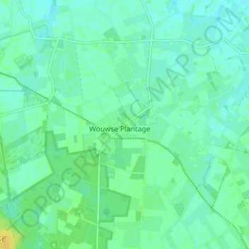 Mappa topografica Wouwse Plantage, altitudine, rilievo