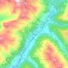 Mappa topografica Davos, altitudine, rilievo