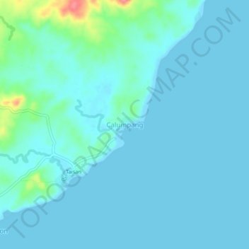Mappa topografica Calumpang, altitudine, rilievo
