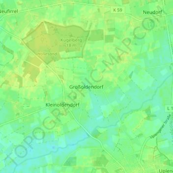 Mappa topografica Großoldendorf, altitudine, rilievo