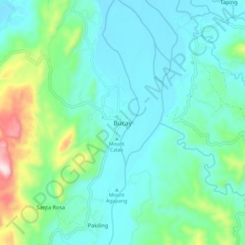 Mappa topografica Bucay, altitudine, rilievo