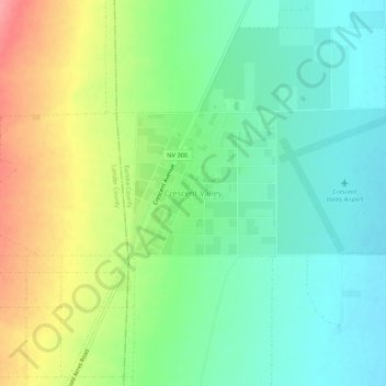 Mappa topografica Crescent Valley, altitudine, rilievo
