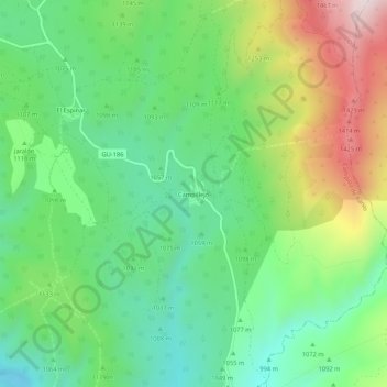 Mappa topografica Campillejo, altitudine, rilievo