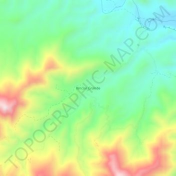 Mappa topografica Rincon Grande, altitudine, rilievo