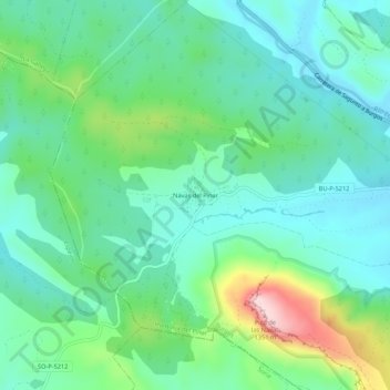 Mappa topografica Navas del Pinar, altitudine, rilievo