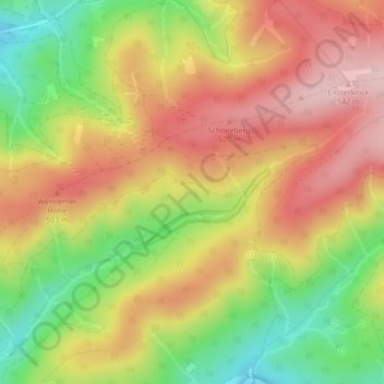 Mappa topografica Herrenscheid, altitudine, rilievo