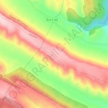 Mappa topografica Cruz Santa, altitudine, rilievo