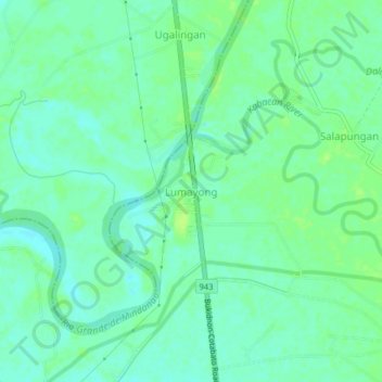 Mappa topografica Lumayong, altitudine, rilievo