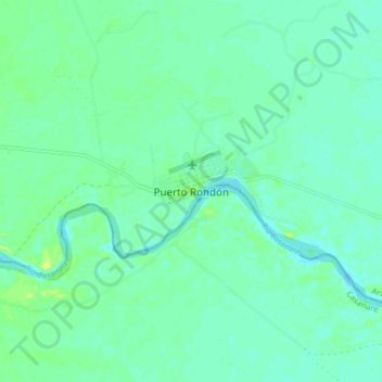 Mappa topografica Puerto Rondón, altitudine, rilievo