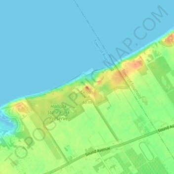 Mappa topografica Jacobs Hill, altitudine, rilievo