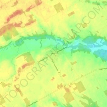 Mappa topografica Vittoria, altitudine, rilievo
