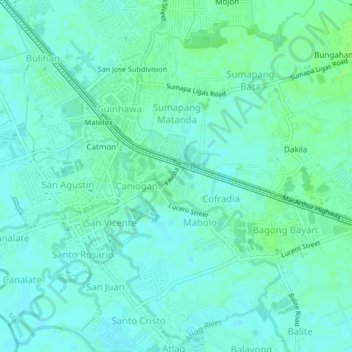 Mappa topografica Fausta Subdivision, altitudine, rilievo