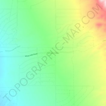 Mappa topografica White Hills, altitudine, rilievo