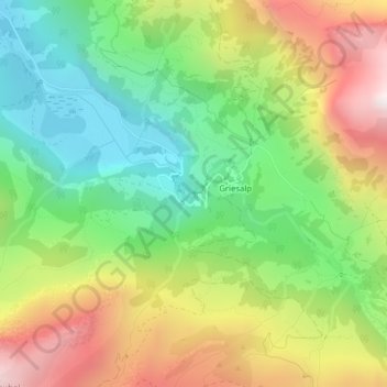 Mappa topografica Pochtenfall, altitudine, rilievo