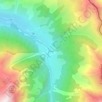 Mappa topografica L'Échalp, altitudine, rilievo