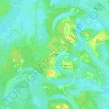 Mappa topografica Loayza, altitudine, rilievo