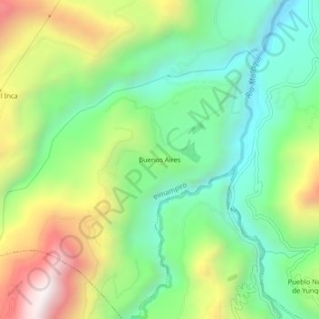 Mappa topografica Buenos Aires, altitudine, rilievo