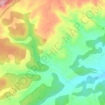 Mappa topografica Trabuco, altitudine, rilievo