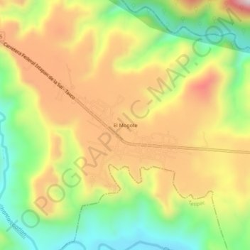 Mappa topografica El Mogote, altitudine, rilievo