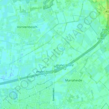 Mappa topografica Driehuizen, altitudine, rilievo