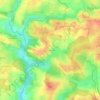 Mappa topografica La Verrerie, altitudine, rilievo