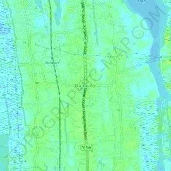Mappa topografica Turavoor, altitudine, rilievo