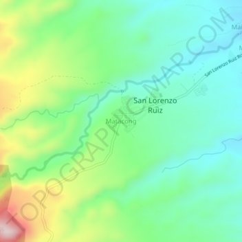 Mappa topografica Matacong, altitudine, rilievo