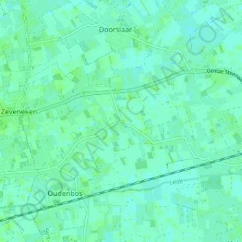 Mappa topografica Hoekheed, altitudine, rilievo