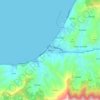 Mappa topografica Hopa, altitudine, rilievo