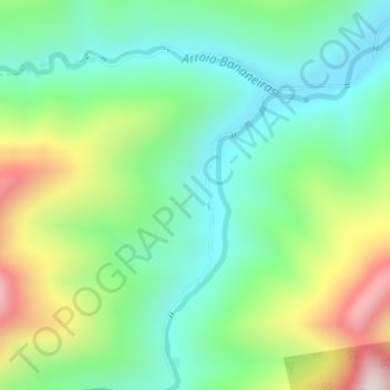 Mappa topografica Bananeiras, altitudine, rilievo