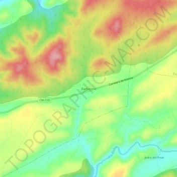 Mappa topografica Barbatona, altitudine, rilievo