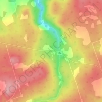 Mappa topografica Mechanic Settlement, altitudine, rilievo