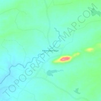 Mappa topografica Kameshwarnagar, altitudine, rilievo