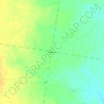 Mappa topografica McCook, altitudine, rilievo