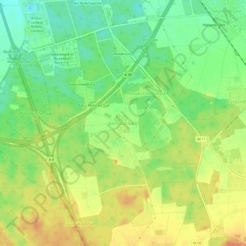 Mappa topografica Kirchstockach, altitudine, rilievo