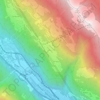 Mappa topografica Sobrio, altitudine, rilievo