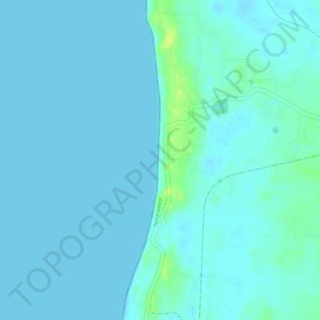 Mappa topografica Kihim Beach, altitudine, rilievo