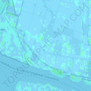 Mappa topografica Oudendijk, altitudine, rilievo