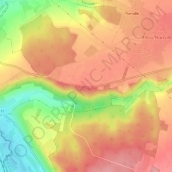 Mappa topografica Mont d'Ortie, altitudine, rilievo