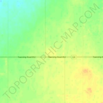 Mappa topografica Cleardale Hutterite Colony, altitudine, rilievo
