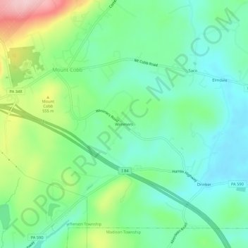 Mappa topografica Wimmers, altitudine, rilievo