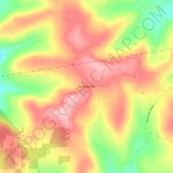 Mappa topografica North Barton, altitudine, rilievo