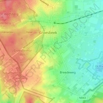 Mappa topografica Colonjes, altitudine, rilievo