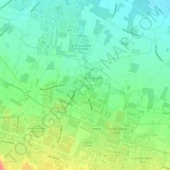 Mappa topografica Ubersetto, altitudine, rilievo