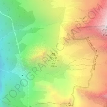 Mappa topografica Fontaine, altitudine, rilievo