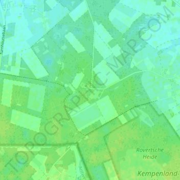 Mappa topografica Gorp, altitudine, rilievo