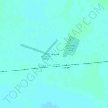 Mappa topografica Loongana, altitudine, rilievo