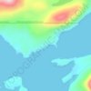 Mappa topografica Hood Bay, altitudine, rilievo