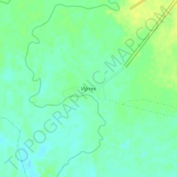 Mappa topografica Иртек, altitudine, rilievo